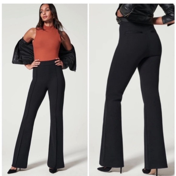 Spanx Trousers The Perfect Pant Hi-Rise Flare in Black